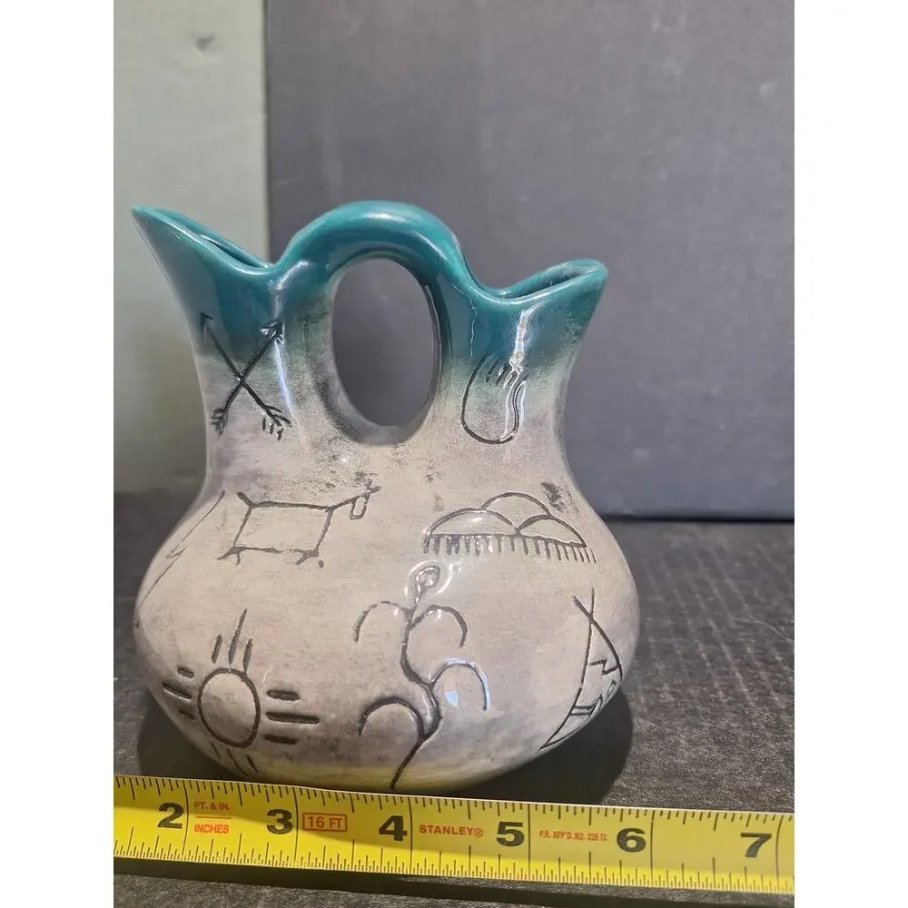 Vintage 1970s Rosemary’s Ceramics Mesa Arizona Southwest Pottery Pitcher Vase